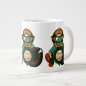 Vintager Baseballspieler, Mitt Jumbo-Tasse (Vorderseite Rechts)