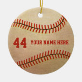 Vintager Baseballspieler, Mitt Keramik Ornament (Vorne)