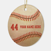 Vintager Baseballspieler, Mitt Keramik Ornament (Links)