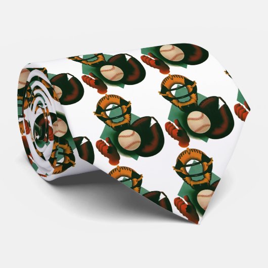 Vintager Baseballspieler, Mitt Krawatte (Gerollt)