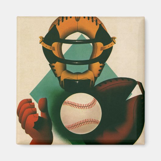 Vintager Baseballspieler, Mitt Magnet (Vorne)