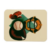 Vintager Baseballspieler, Mitt Magnet (Horizontal)