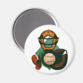 Vintager Baseballspieler, Mitt Magnet (Vorderseite/Rückseite)