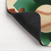 Vintager Baseballspieler, Mitt Mousepad (Ecke)