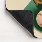 Vintager Baseballspieler, Mitt Mousepad (Ecke)