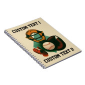 Vintager Baseballspieler, Mitt Notizblock (Rechte Seite)