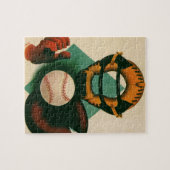 Vintager Baseballspieler, Mitt Puzzle (Horizontal)