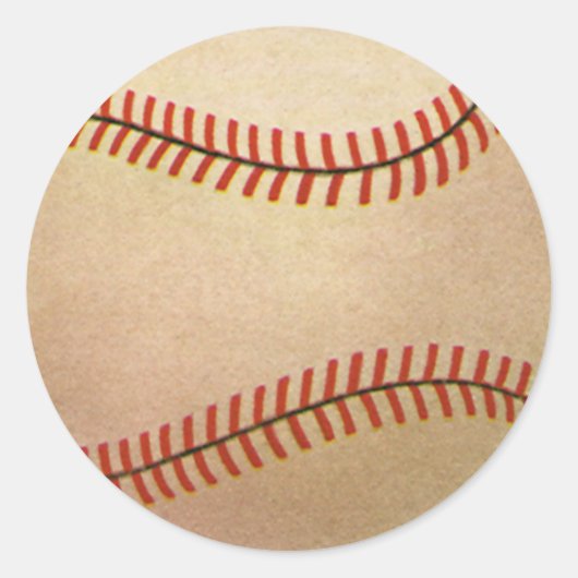 Vintager Baseballspieler, Mitt Runder Aufkleber (Vorderseite)