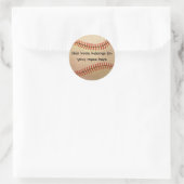 Vintager Baseballspieler, Mitt Runder Aufkleber (Tasche)