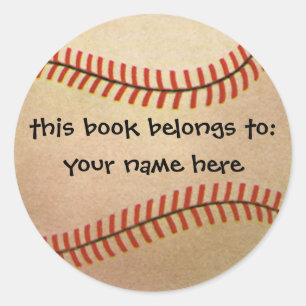 Vintager Baseballspieler, Mitt Runder Aufkleber
