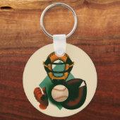 Vintager Baseballspieler, Mitt Schlüsselanhänger (Rückseite)