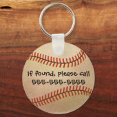 Vintager Baseballspieler, Mitt Schlüsselanhänger (Rückseite)