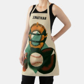 Vintager Baseballspieler, Mitt Schürze (InSitu)