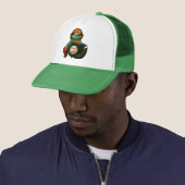 Vintager Baseballspieler, Mitt Truckerkappe (Beispiel)