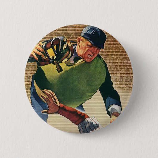 Vintager Baseballspieler, Umpire Button (Vorderseite)