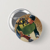 Vintager Baseballspieler, Umpire Button (Vorne & Hinten)