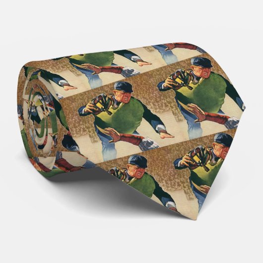Vintager Baseballspieler, Umpire Krawatte (Gerollt)