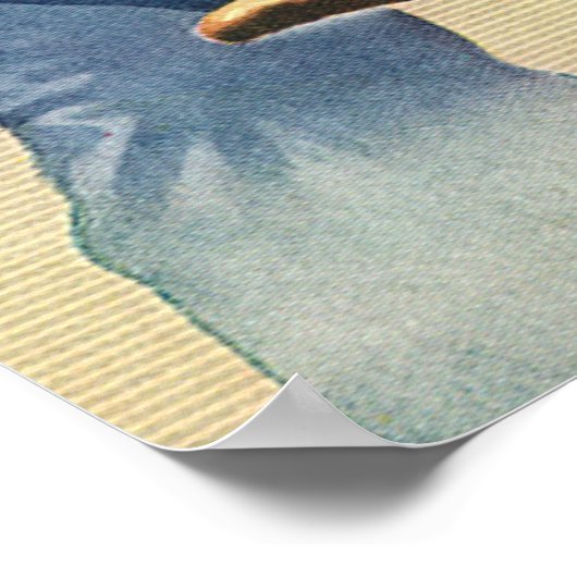 Vintager Baseballspieler, Umpire Poster (Ecke)