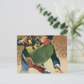 Vintager Baseballspieler, Umpire Postkarte (Stehend Vorderseite)