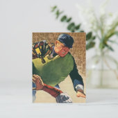 Vintager Baseballspieler, Umpire Postkarte (Stehend Vorderseite)