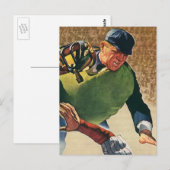 Vintager Baseballspieler, Umpire Postkarte (Vorne/Hinten)