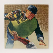 Vintager Baseballspieler, Umpire Puzzle (Horizontal)