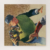 Vintager Baseballspieler, Umpire Puzzle (Vertikal)