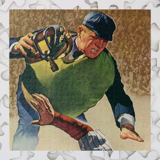 Vintager Baseballspieler, Umpire Puzzle