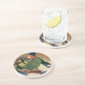 Vintager Baseballspieler, Umpire Sandstein Untersetzer (Seite)