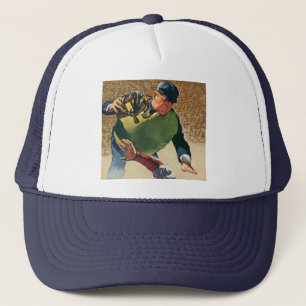 Vintager Baseballspieler, Umpire Truckerkappe