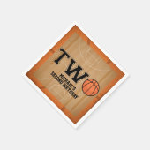 Vintager Basketball 2. Geburtstag Serviette (Ecke)