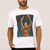 Vintager Basketball-Aktionsshot T-Shirt (Vorderseite)