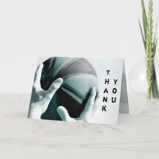 Vintager Basketball DANK Dankeskarte (Vorderseite)