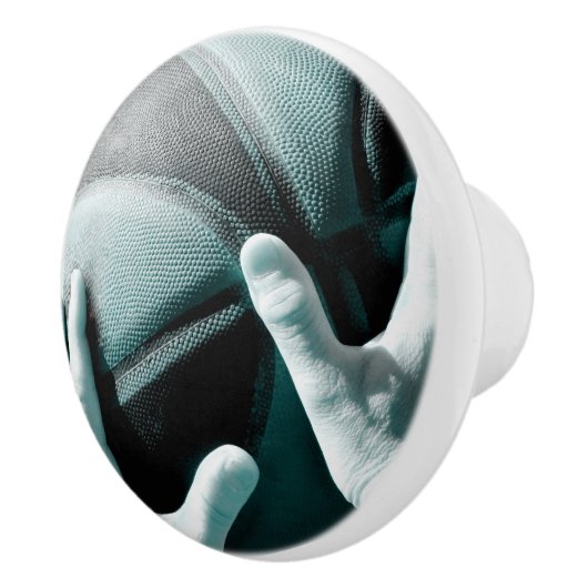 Vintager Basketball Keramikknauf (Rechts)