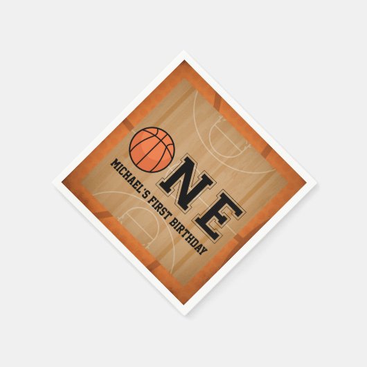 Vintager Basketball Serviette (Ecke)