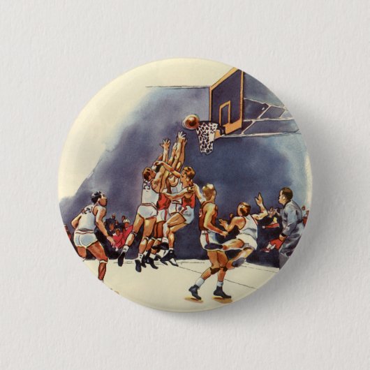 Vintager Basketball, Spieler im Spiel Button (Vorderseite)