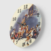Vintager Basketball, Spieler im Spiel Große Wanduhr (Winkel)
