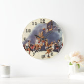 Vintager Basketball, Spieler im Spiel Große Wanduhr (Zuhause)