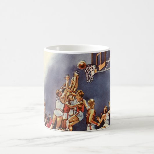 Vintager Basketball, Spieler im Spiel Kaffeetasse (Mittel)