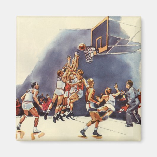 Vintager Basketball, Spieler im Spiel Magnet (Vorne)