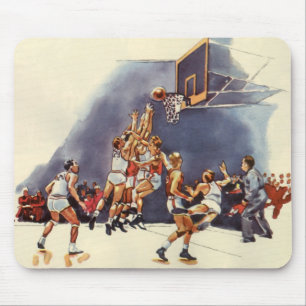Vintager Basketball, Spieler im Spiel Mousepad