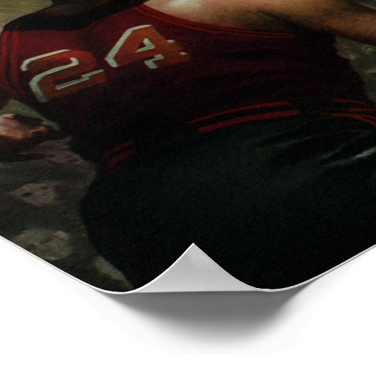 Vintager Basketball, Spieler im Spiel Poster (Ecke)
