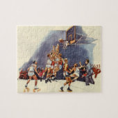 Vintager Basketball, Spieler im Spiel Puzzle (Horizontal)