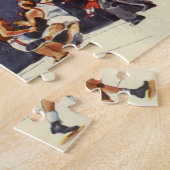 Vintager Basketball, Spieler im Spiel Puzzle (Seite)