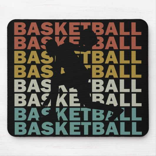 Vintager Basketball-Spieler Mousepad (Vorne)