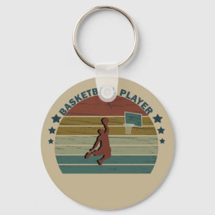 Vintager Basketball-Spieler Schlüsselanhänger