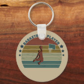 Vintager Basketball-Spieler Schlüsselanhänger (Vorderseite)