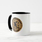 Vintager Basketballspieler essen Schlaf Tasse (Vorderseite Links)
