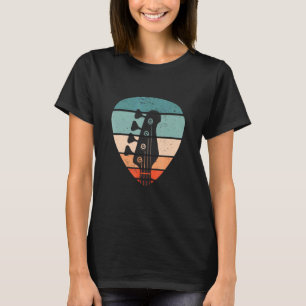 Vintager Bass Guitar Headstock für Bassist T-Shirt