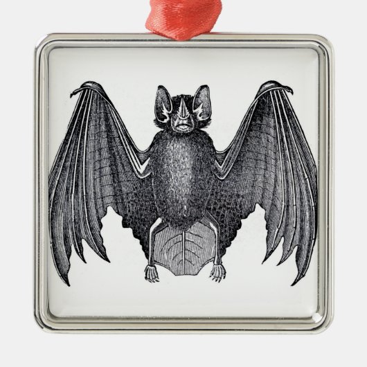 Vintager Bat Pendant Silbernes Ornament (Vorne)